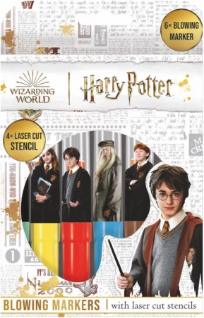 Puhalice flomasteri sa šablonama Harry Potter, set od 6 komada u kutiji