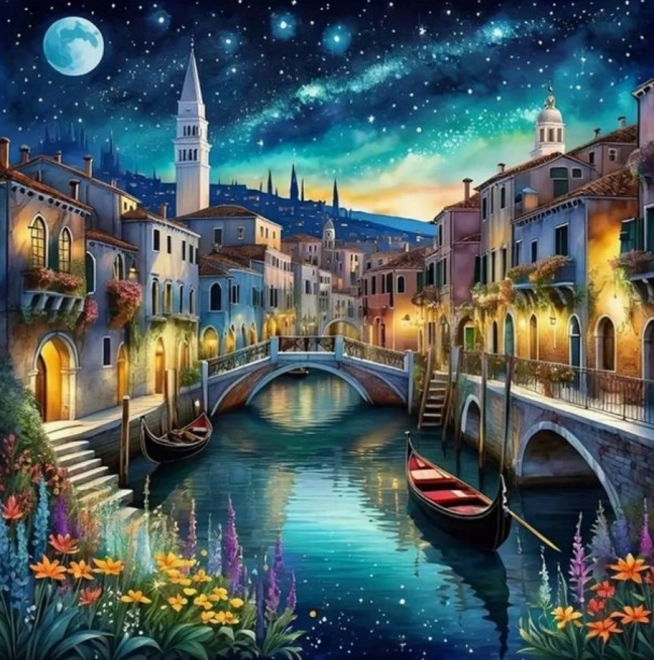 Dijamantno slikanje Noćne Venecije 30x40 cm