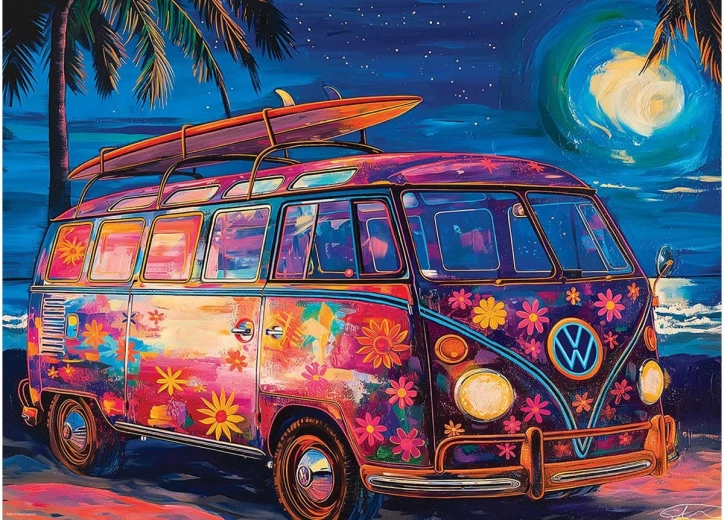 Puzzle EUROGRAPHICS VW Plažna zabava 1000 dijelova