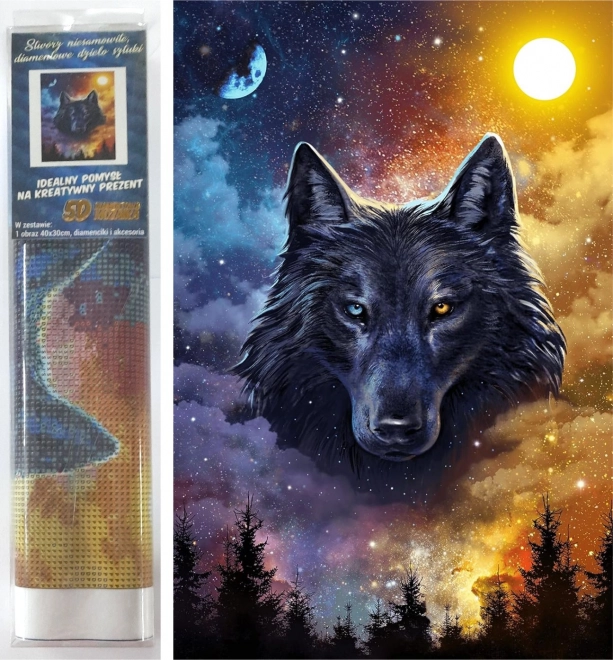 Norimpex Dijamantno slikanje Tamni vuk 30x40cm