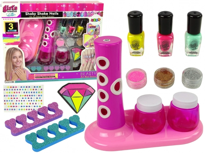 Set za ukrašavanje noktiju Nail Glitter Dispenser Lak za nokte Naljepnice