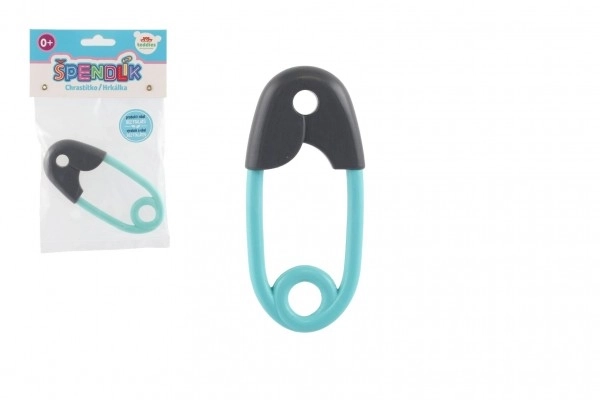 Zvečkica igla plastika 12cm sivo-tirkizna 12x19cm u vrećici 0+