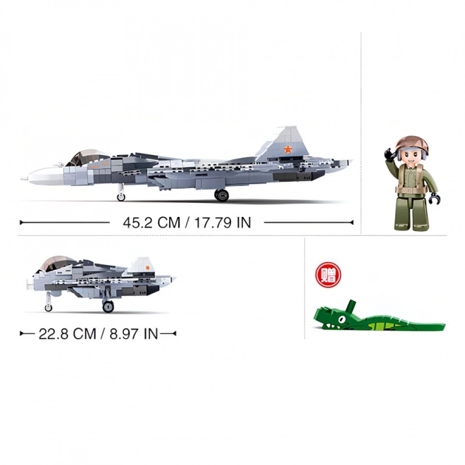 Sluban Model Bricks M38-B0986 Ponosni lovački avion Su-57 2 u 1