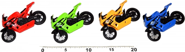 Trkaći motocikl 11 cm s slobodnim kotačima