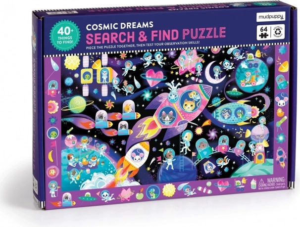 Puzzle Traži i pronađi Svemirski snovi 64 dijela