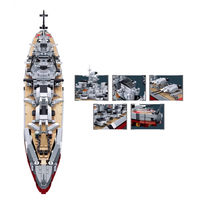 Sluban ModelBricks M38-B1102 Bojni brod Bismarck 2u1