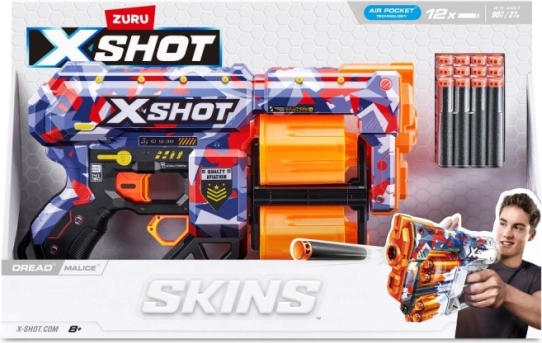 X-Shot Skins Dread Malice – pištolj za pjenaste metke (12 metaka)
