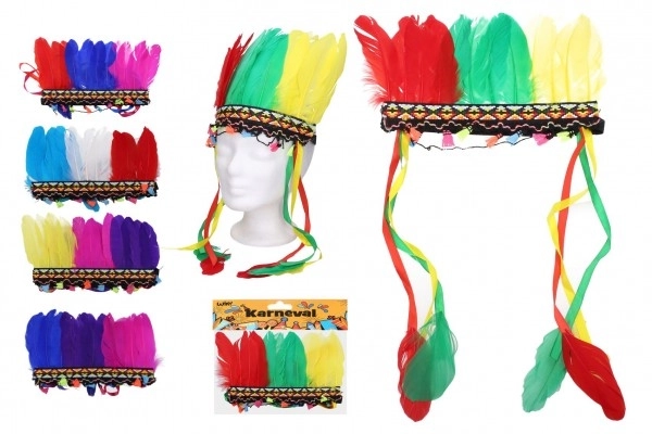 Set karneval - traka za glavu indijanac MIX