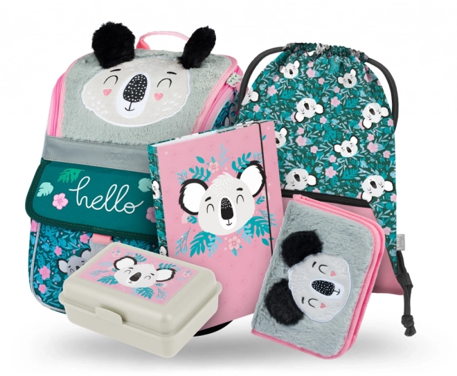 BAAGL SET 5 Zippy Baby Koala: školska aktovka, pernica, vrećica, mape, kutija