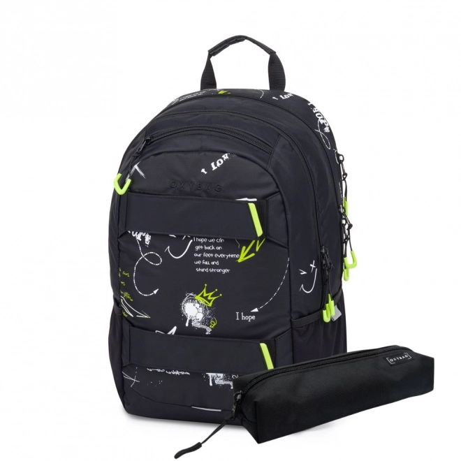 Studentski ruksak OXY Sport Graffiti s torbicom