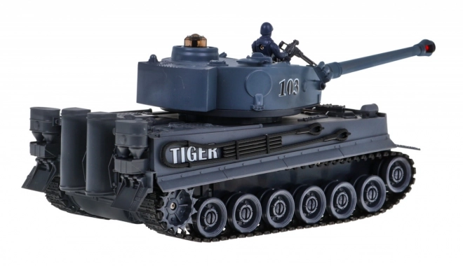 Daljinski upravljana 2 tenka T-34 protiv Tigera za djecu 3+ Modeli za pucanje 1:28 + Velika tenkovska bitka + Svjetlosni zvukovi