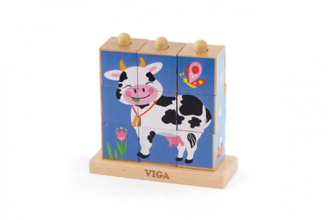 Drvene kocke 9 kom - farma