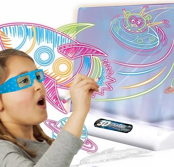 WOOPIE magnetska 3D ploča s LED pozadinskim osvjetljenjem za crtanje