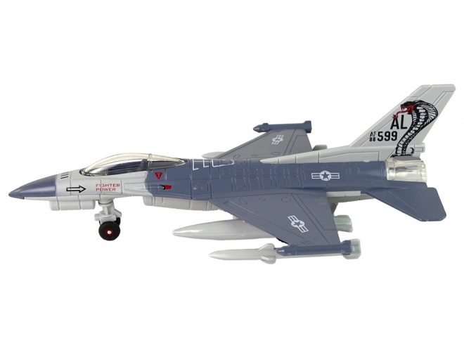 Avion s Frikcijskim Pogonom Svjetla Zvukovi 1:72 siva