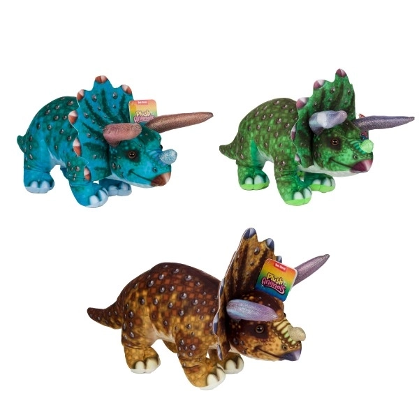 Dinosaurus/Ceratops plyš 38x15cm 3 boje 24m+