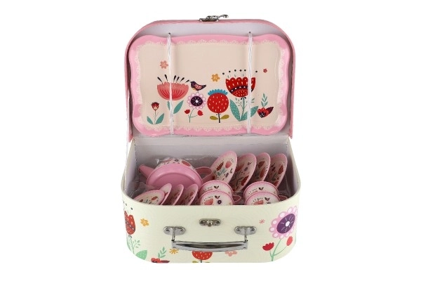 Set čajnog posuđa u limenoj kutiji 26x19x10,5cm