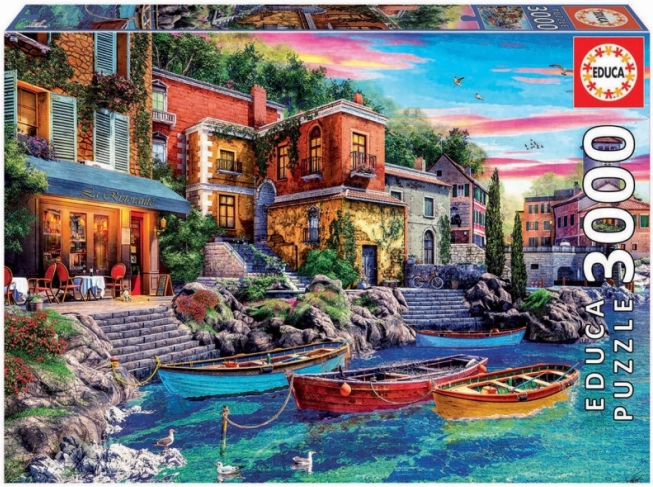 Puzzle 3000 dijelova Zalazak sunca Como Italija