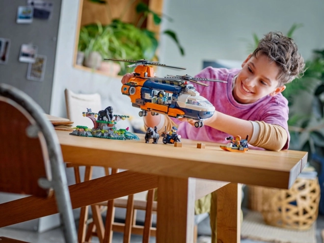 LEGO City 60437 Helikopter za istraživanje džungle u baznom kampu