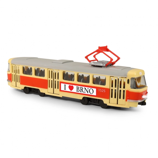 Tramvaj koja najavljuje stanice češki 28 cm BRNO