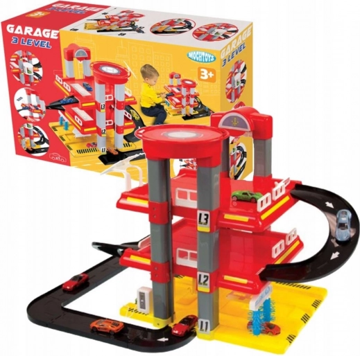 Trokatna garaža s heliodromom i dizalom MOCHTOYS