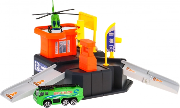 Dvoetažno parkiralište s helipadom