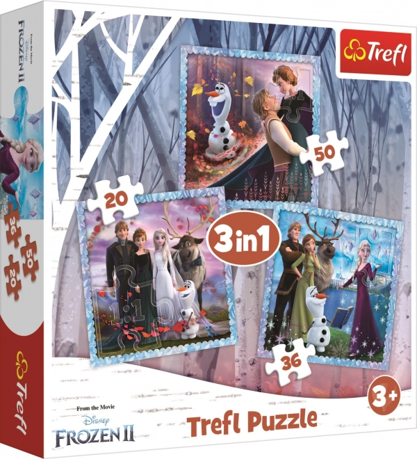 TREFL Puzzle Ledeno kraljevstvo 2: Čarobna priča 3u1 (20,36,50 dijelova)