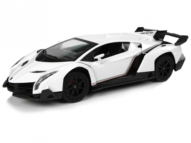 Daljinski upravljani Lamborghini Veneno Bijeli 2.4G daljinsko upravljanje volanom Zvukova svjetla