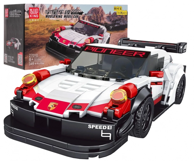 349el Set kockica sportskih automobila. Bijela