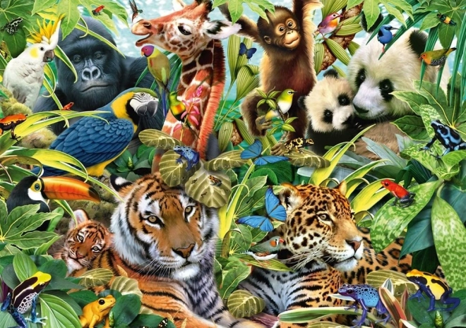 Puzzle Šareno kraljevstvo životinja 1500 dijelova