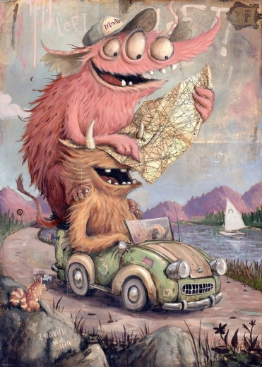 Puzzle 2000 dijelova Heye Zozoville: izlet