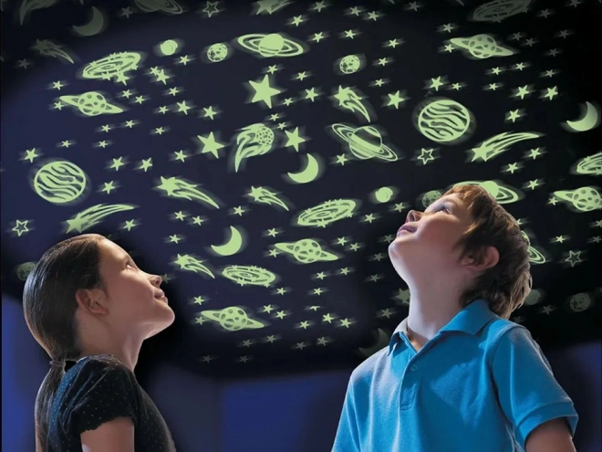 Svjetleće fluorescentne naljepnice zvjezdice
