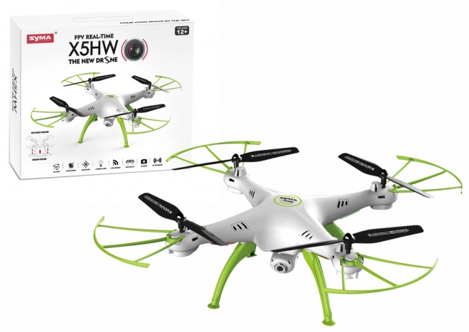Zelenobijeli daljinski upravljani dron