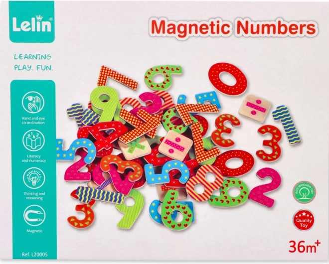 magnetične drvene brojke lelin