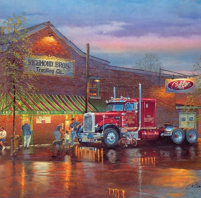 Puzzle Crveni kamion 1000 dijelova Cobble Hill