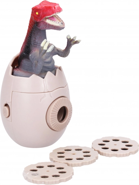 Projektor s motivom dinosaura 10 cm sivi