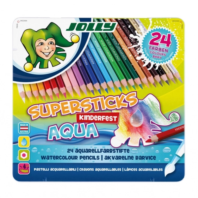 Olovke Supersticks Aqua 24 boja u metalnoj kutiji