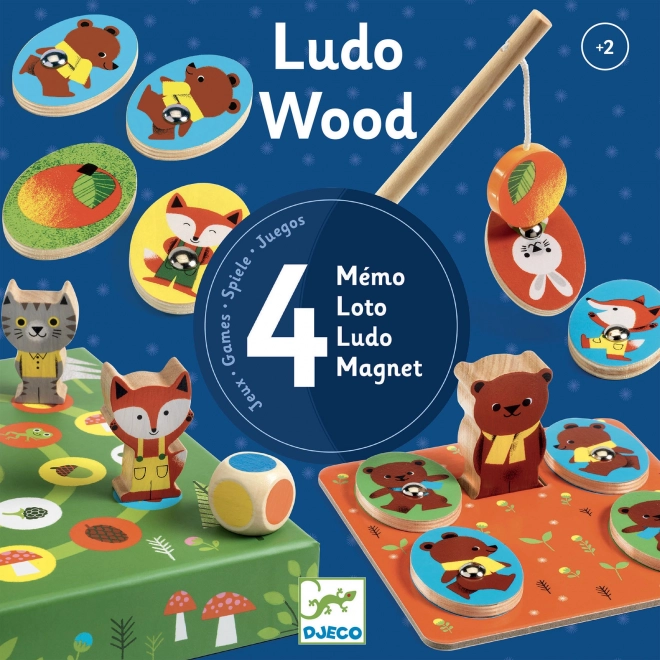 Djeco set 4 igre Ludo Wood