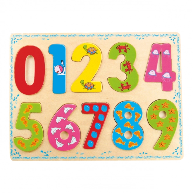 Bino Drvene igračke brojanje puzzle brojke