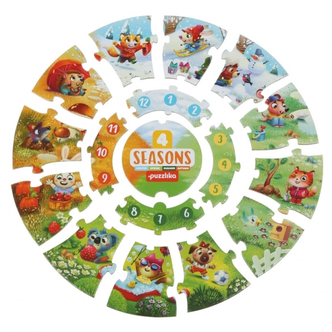Puzzlika Četiri godišnja doba dječja edukativna puzzle