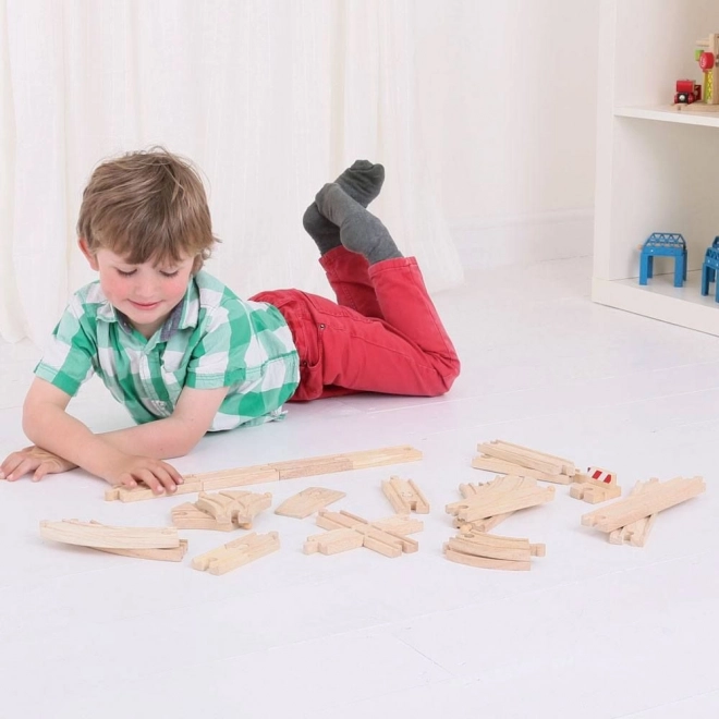 Bigjigs Rail Drvene pruge set 25 dijelova