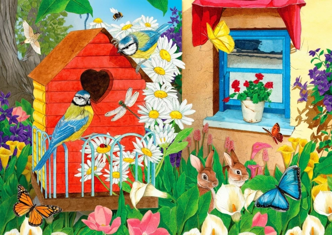 Puzzle Vrt s kućicama za ptice 1000 dijelova ENJOY