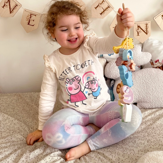 WOOPIE GREEN drvena navlačna zada ZOO Montessori 13 dijelova