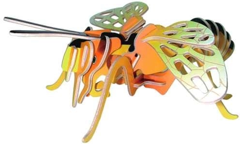 Woodcraft drveni 3D puzzle pčela – obojena