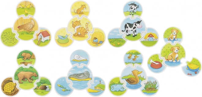 Drvene puzzle Životinjice od Goki