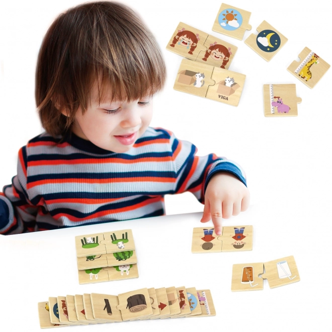 Drvene puzzle s suprotnim slikama VIGA