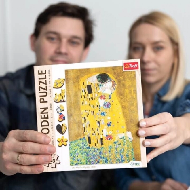 Drvene puzzle Gustav Klimt - Poljubac 200 dijelova