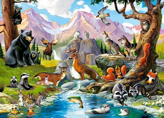 Puzzle Šumske životinje 70 dijelova