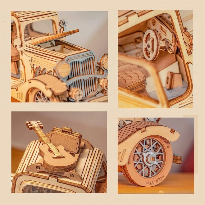 Vintage automobil - moderno 3D drveni puzzle