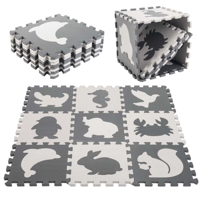 Kontrastne pjenaste puzzle sa životinjama - 9 dijelova