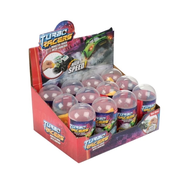 Auto terensko mini sa starterom plast 4cm u plastičnom jajetu 5x10cm 12ks u kutiji